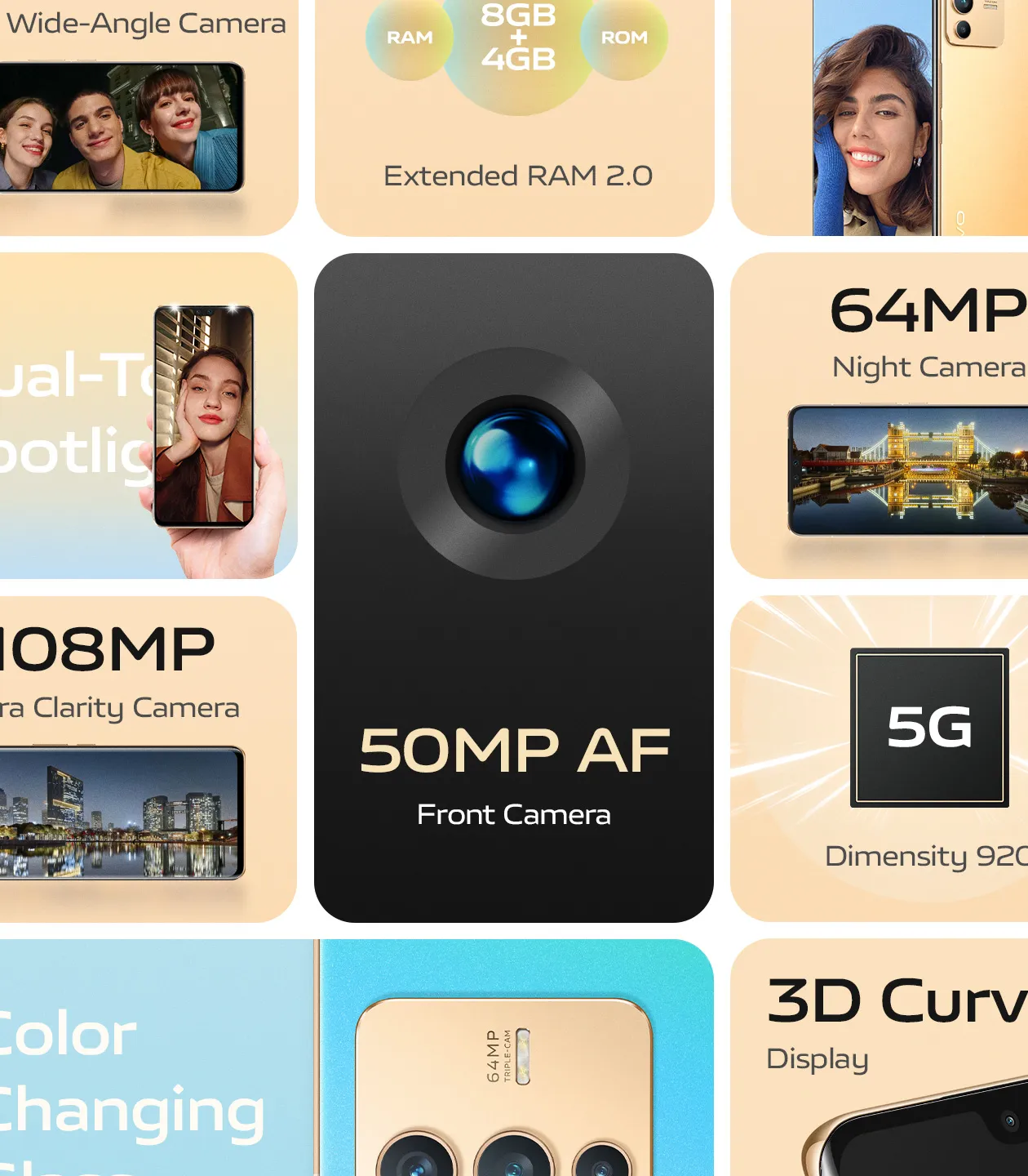 Images of highlighted features